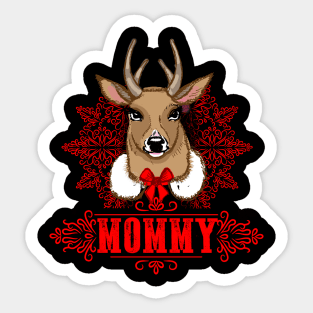 Christmas Deer Mommy Reindeer Mom Sticker
